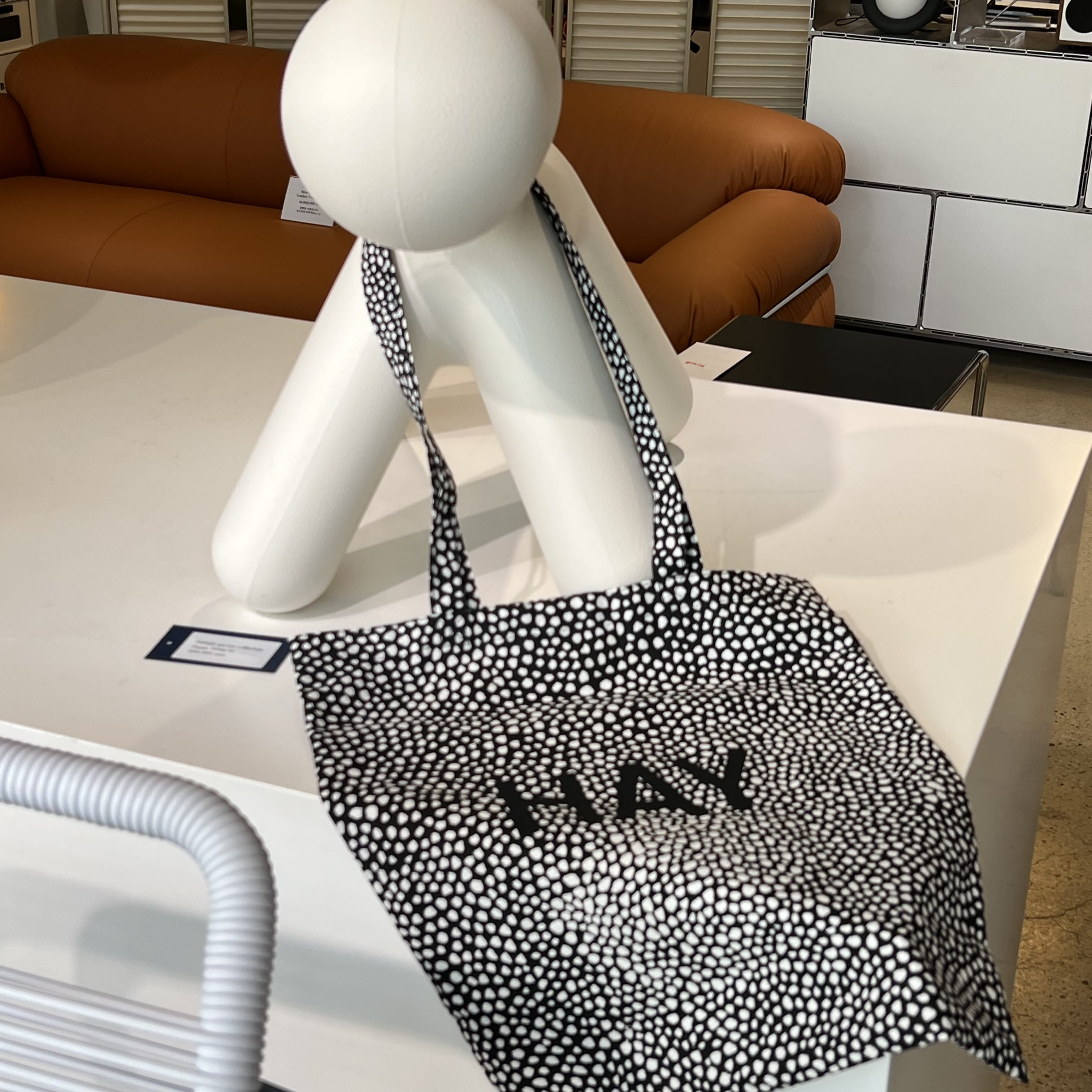 [재고보유]헤이 에코백 토트백 Tote Bag Black Dot