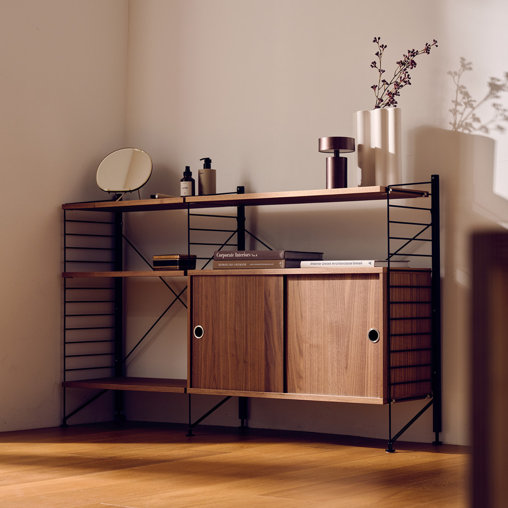스트링 퍼니처 시스템 프리스탠딩  세트 7 (Black/Walnut)